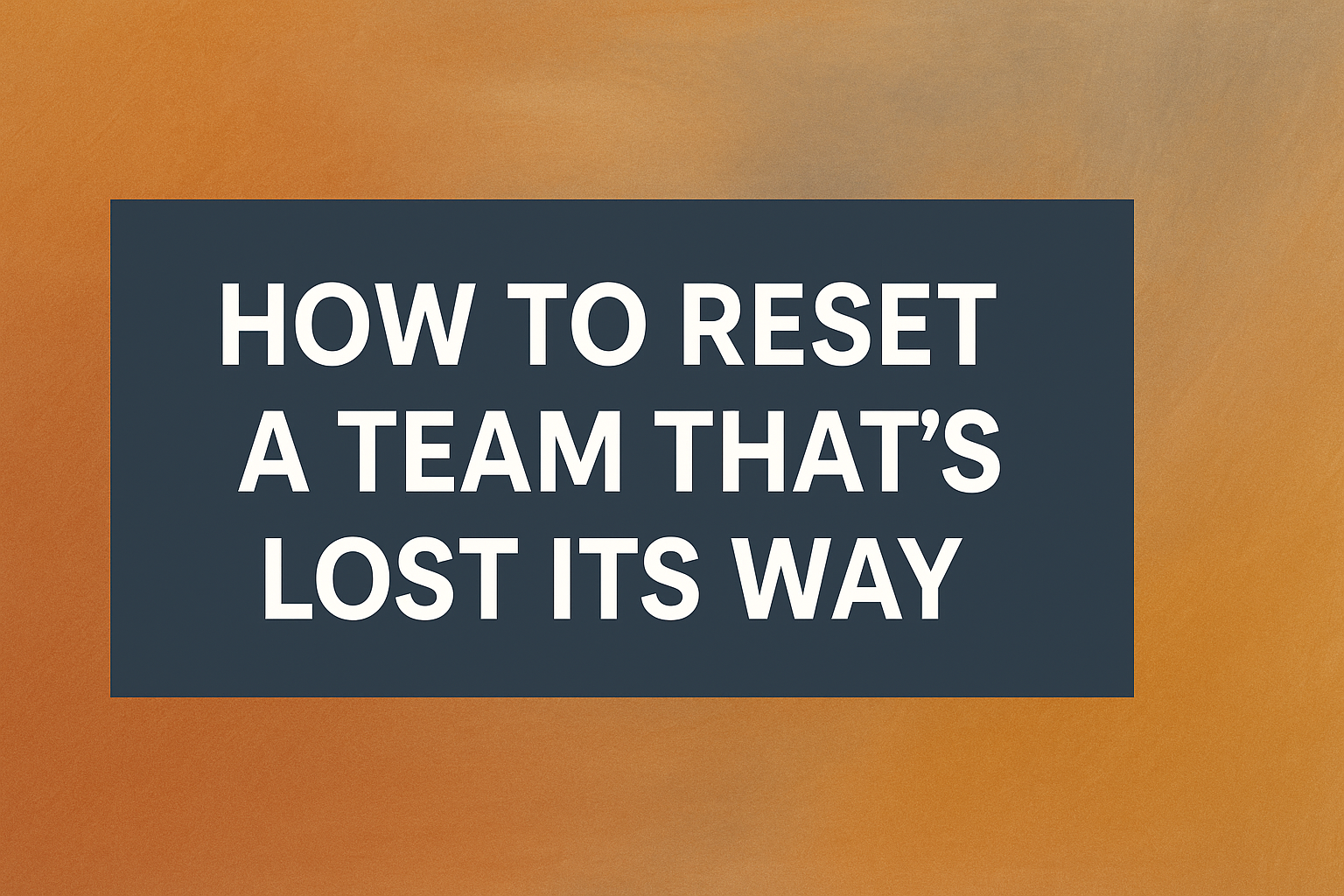 reset a team